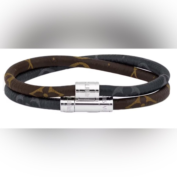 Louis Vuitton EUC Brown & Black Monogram Wrap Bracelet - Picture 2 of 3